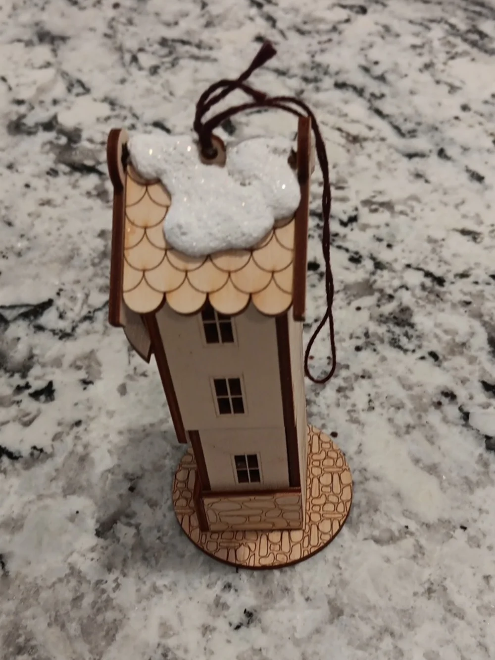 Vintage 2011 Ginger Cottage Wooden Cuckoo Clock Ornament